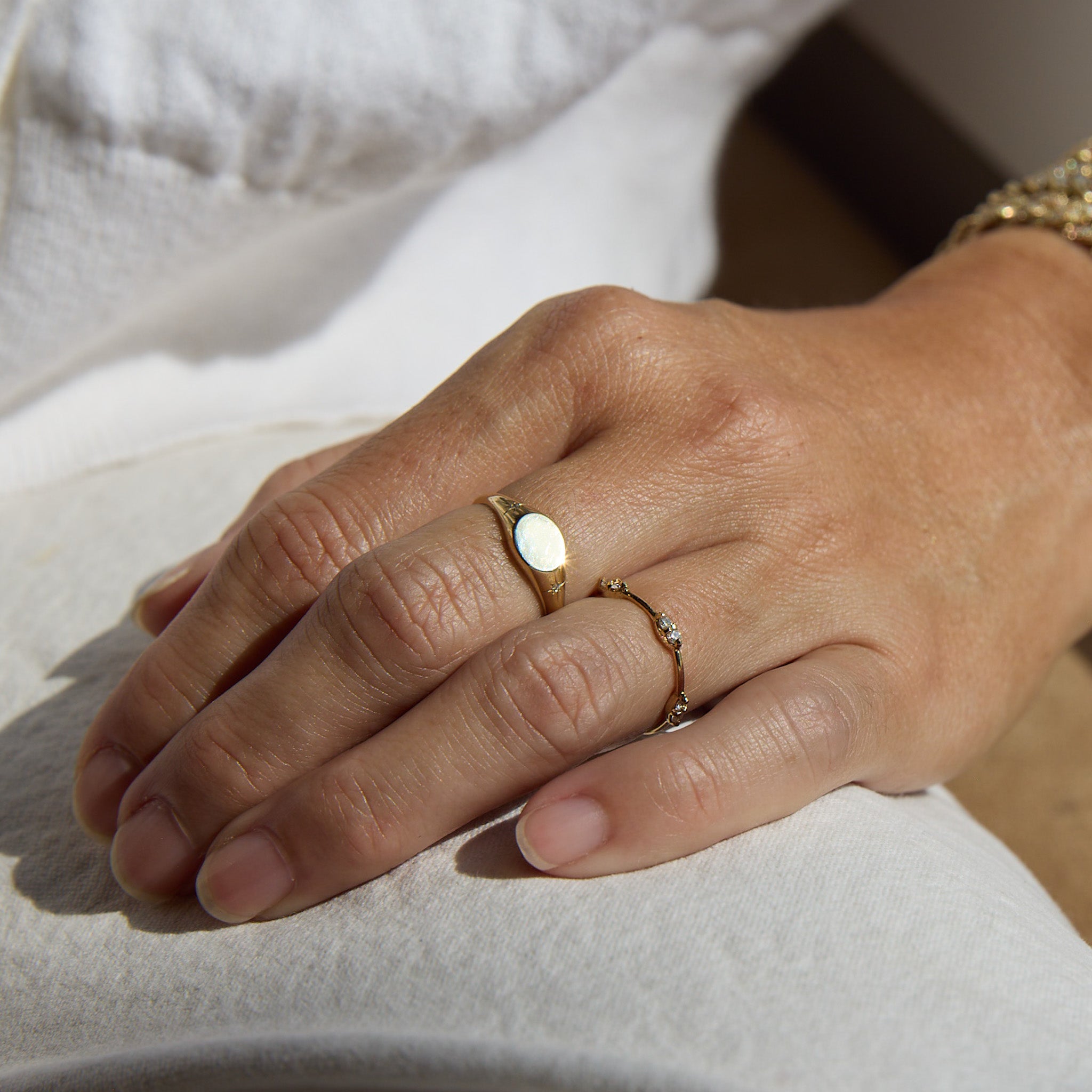 Baby Signet Freckle Ring