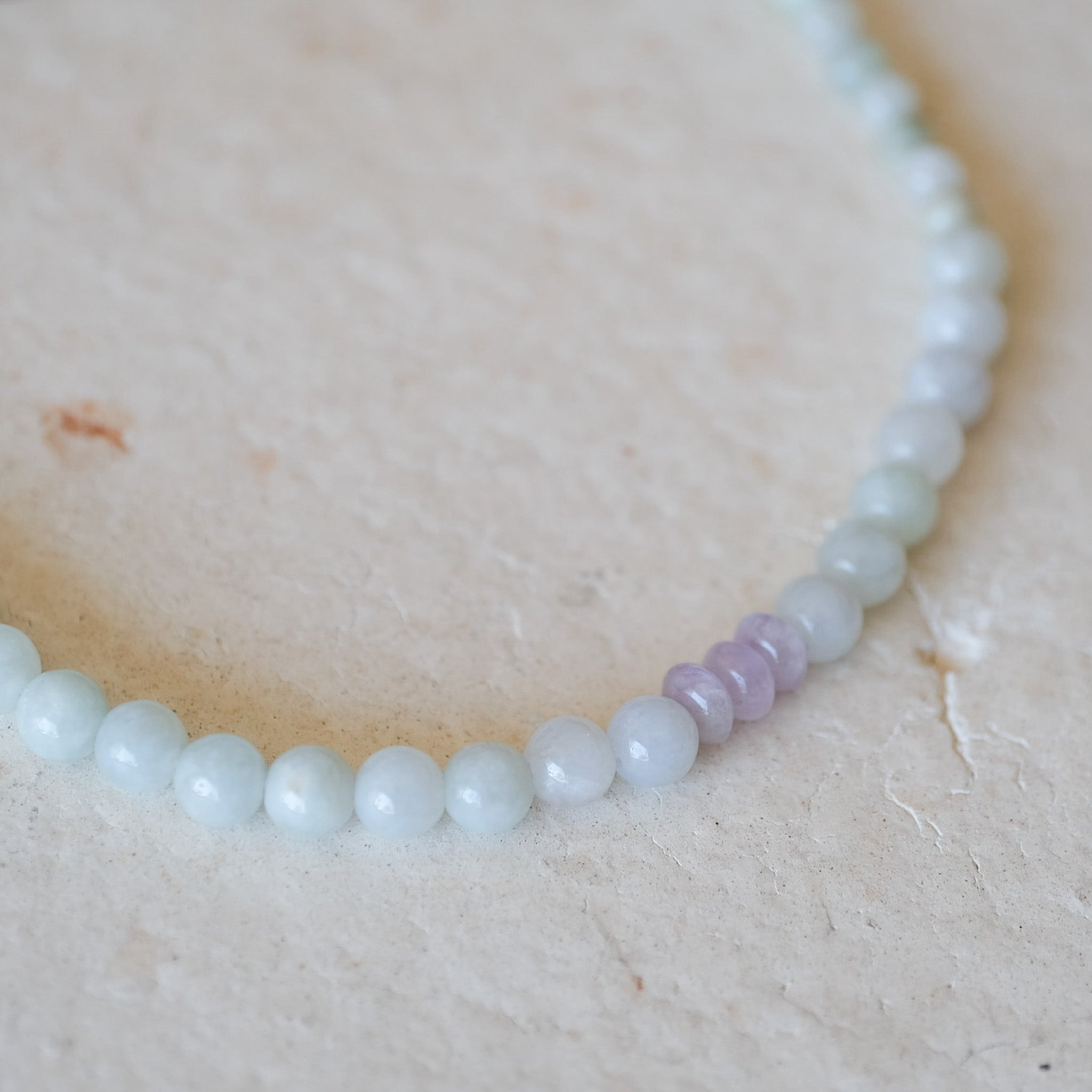 Jade and Amethyst Beaded Necklace | OOAK