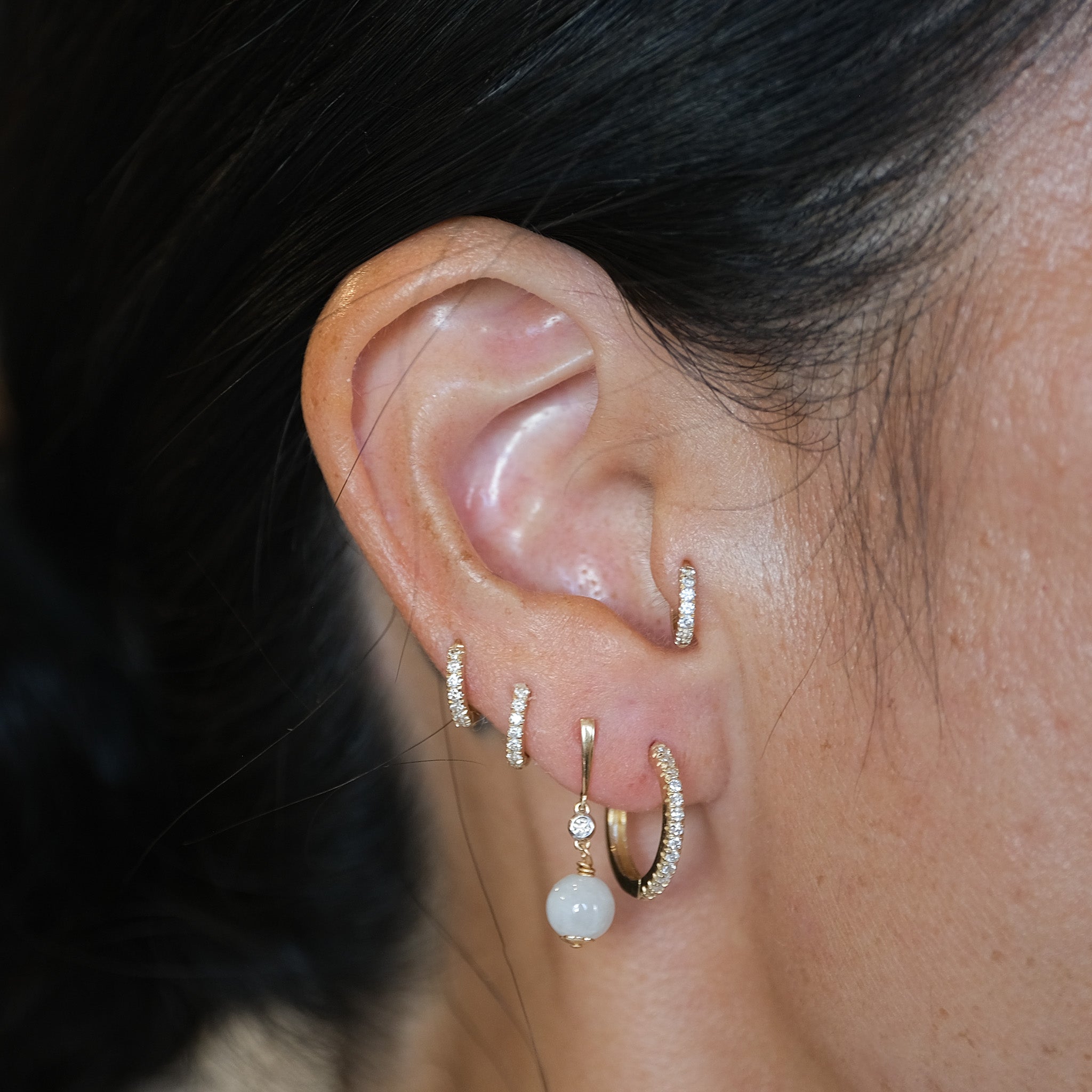 Classic Diamond Hoops | OOAK