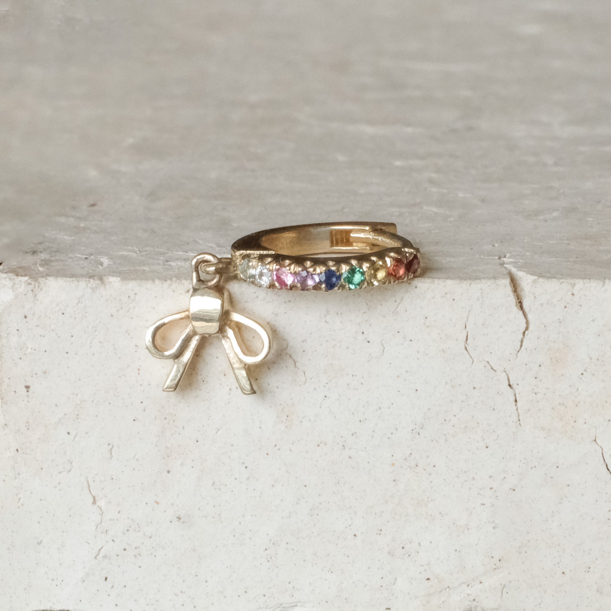 Bow Drop Hoop | OOAK