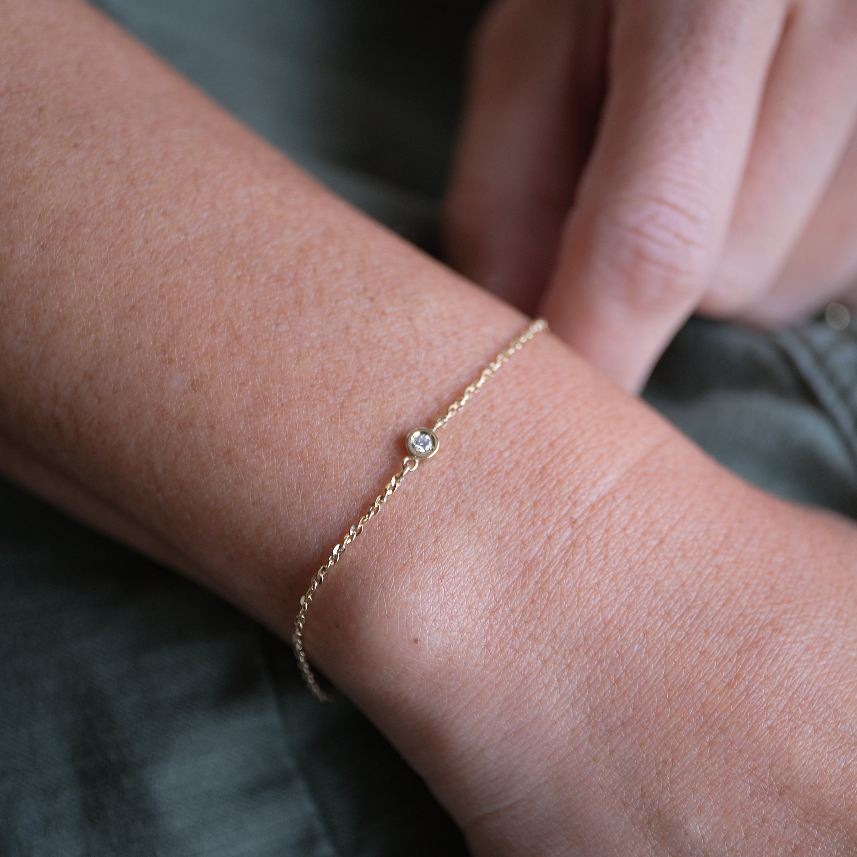 Diamond Flat Cable Bracelet | OOAK