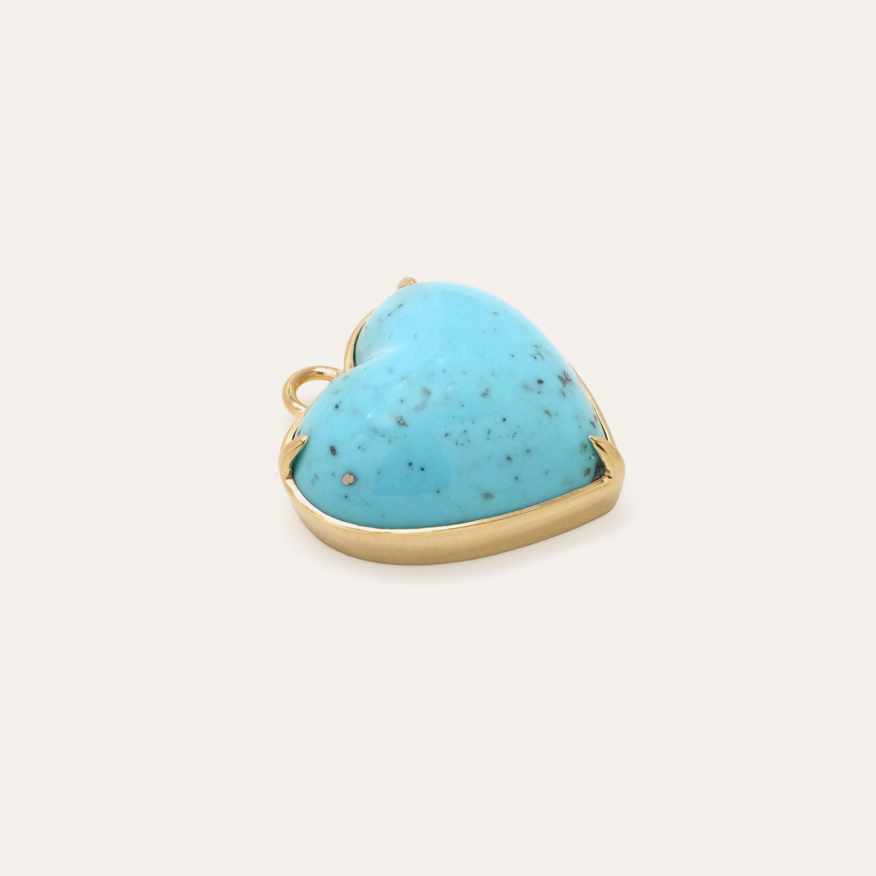Jumbo Turquoise Heart Charm | OOAK