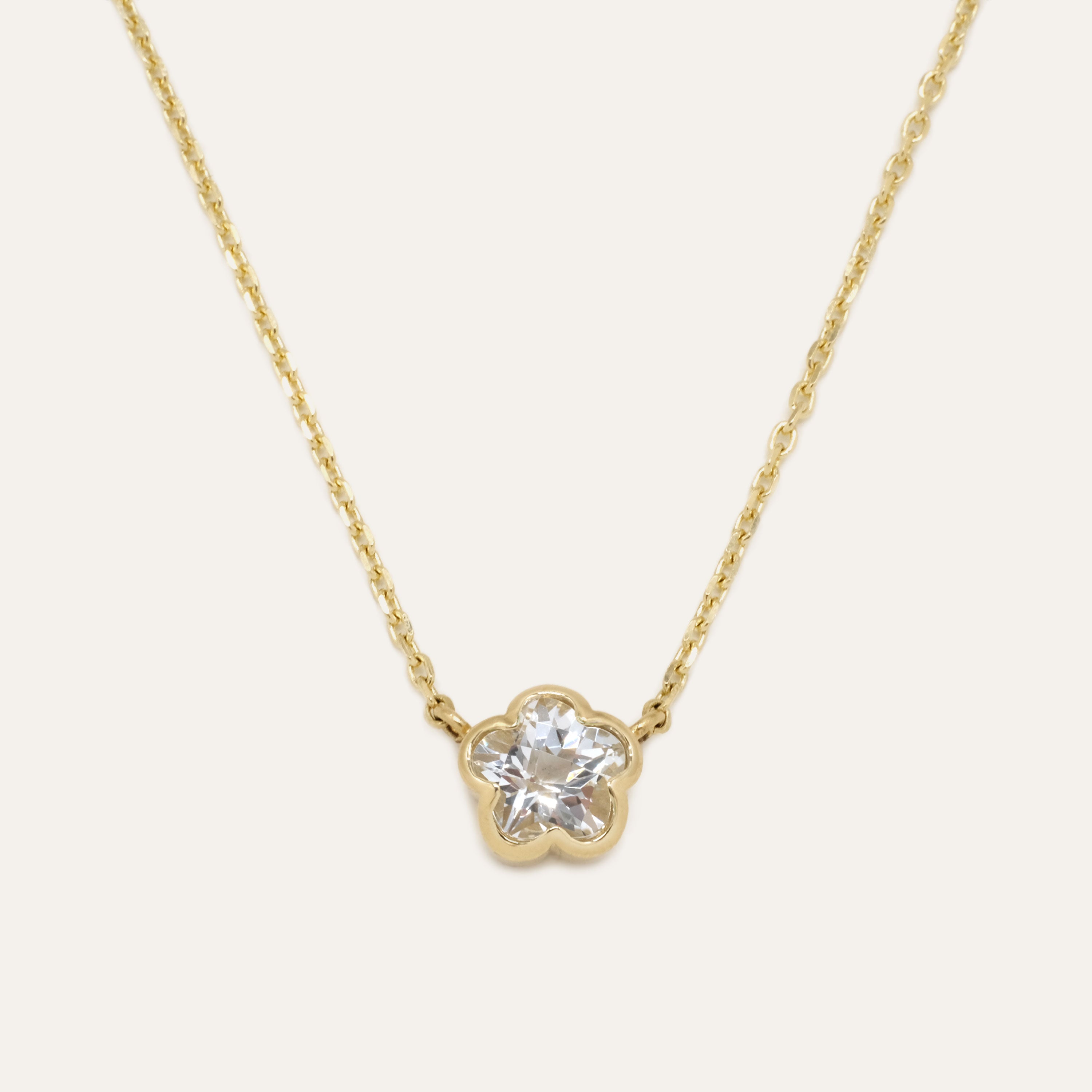 Bezel Flower Necklace | Special Order