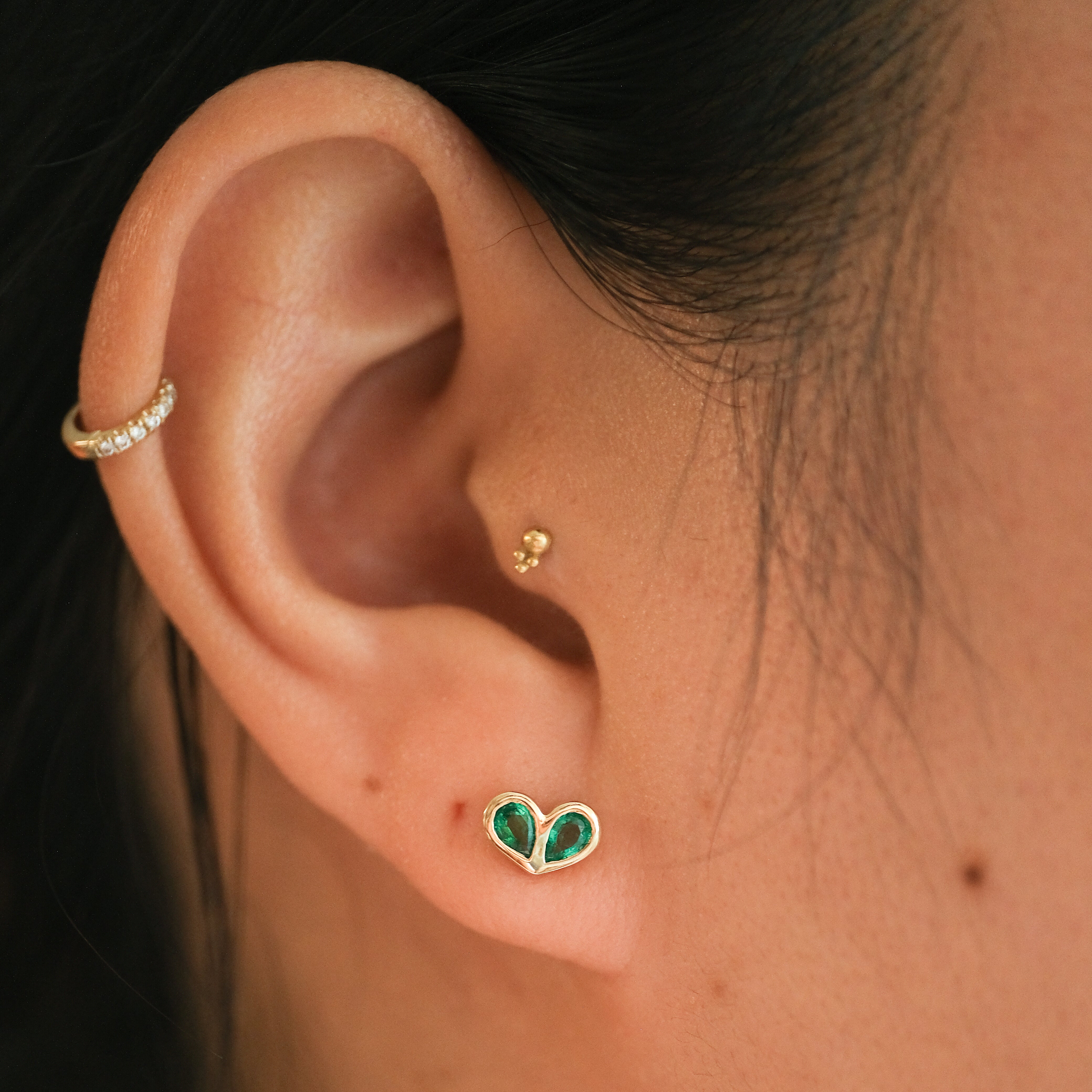 Charlotte Emerald Earring | Ready To Ship