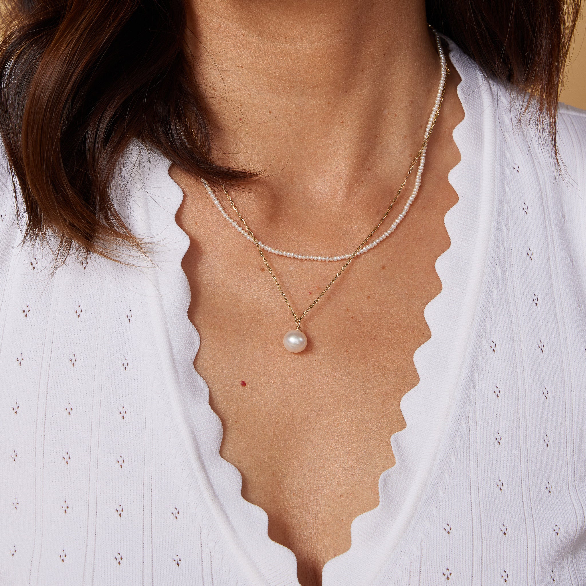 Forever Pearl Necklace Stack