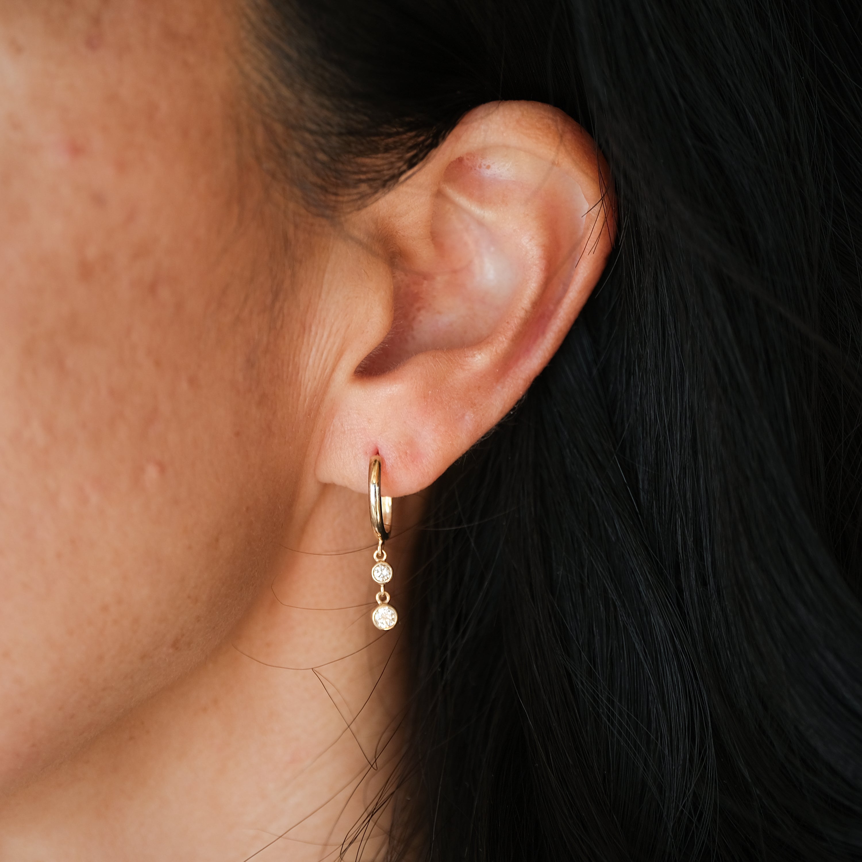 Double Diamond Hoops | OOAK