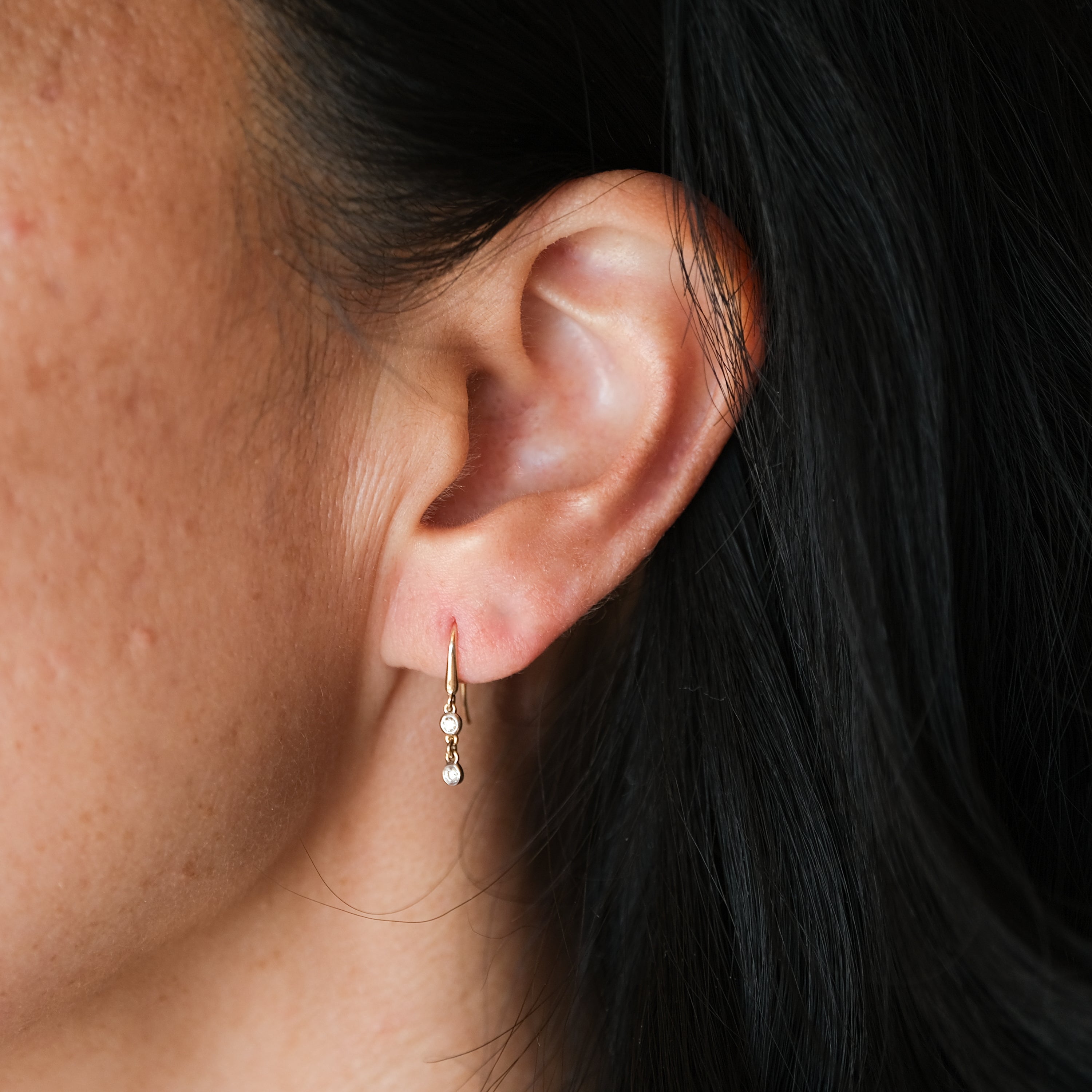 Diamond Drop Earrings | OOAK