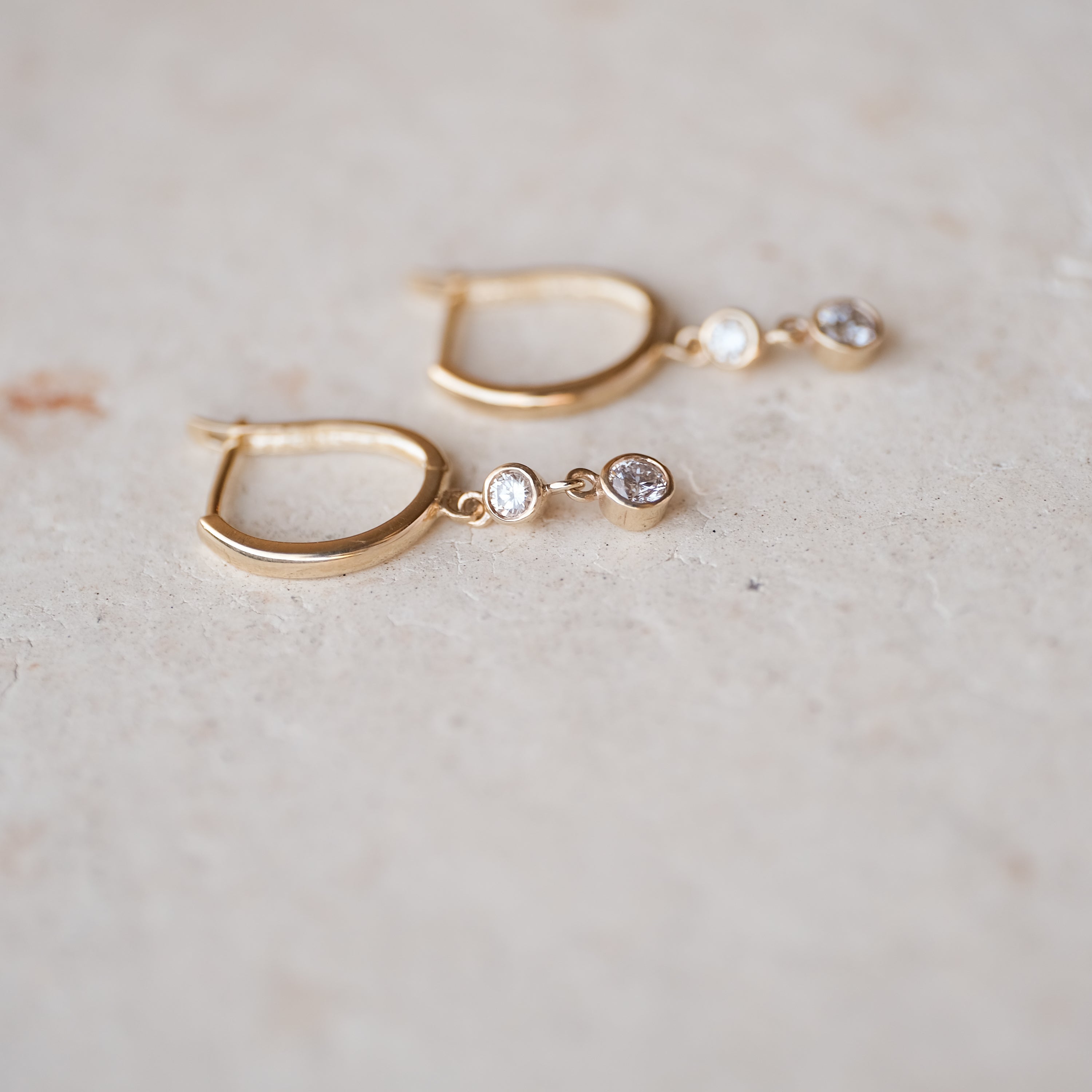 Double Diamond Hoops | OOAK
