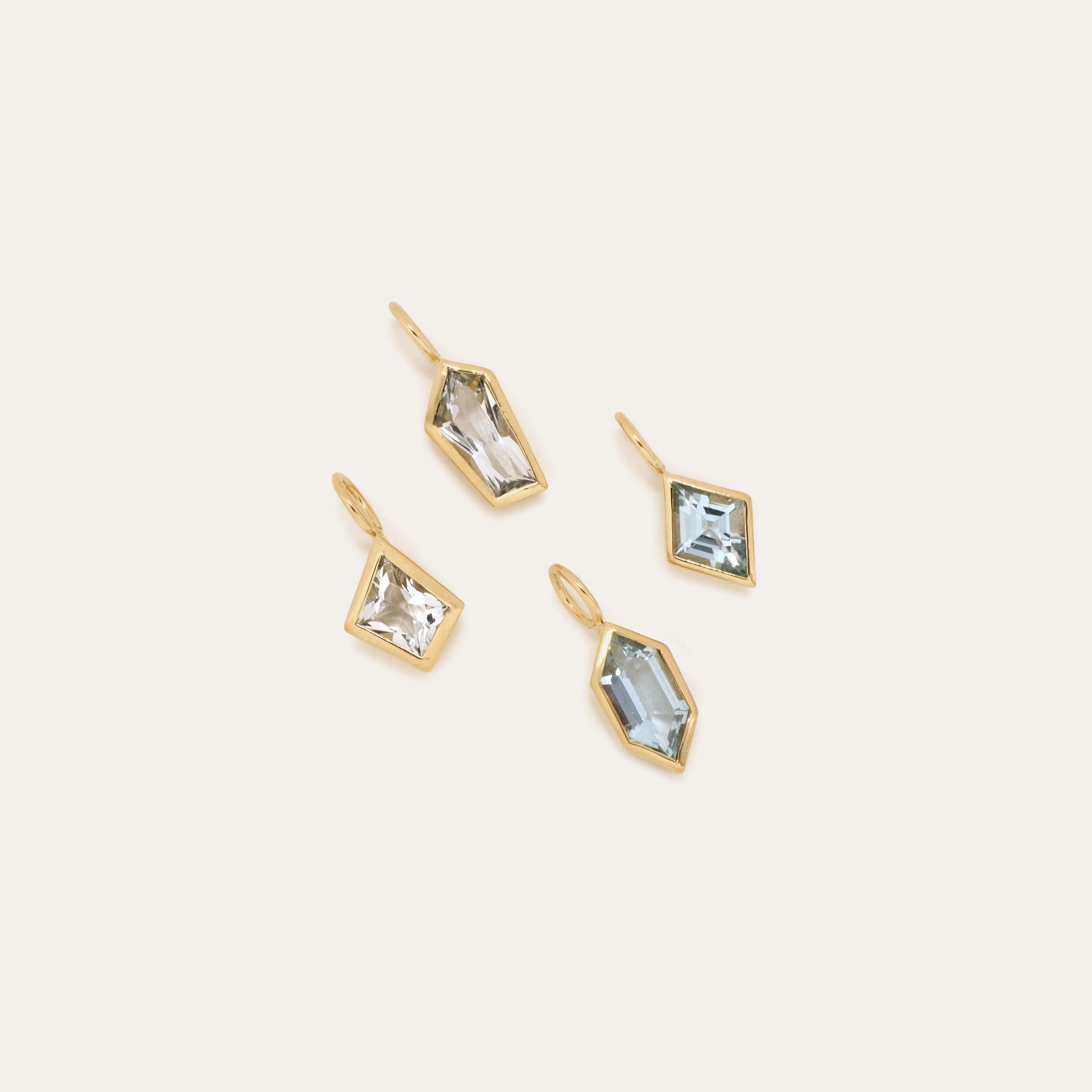 Geo Aquamarine Charm | OOAK