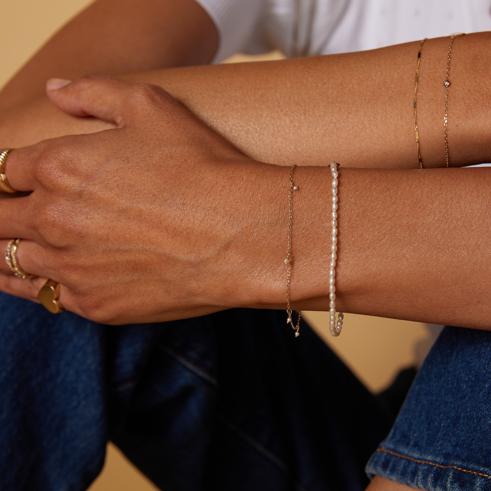 Pearl Shaker Bracelet Stack