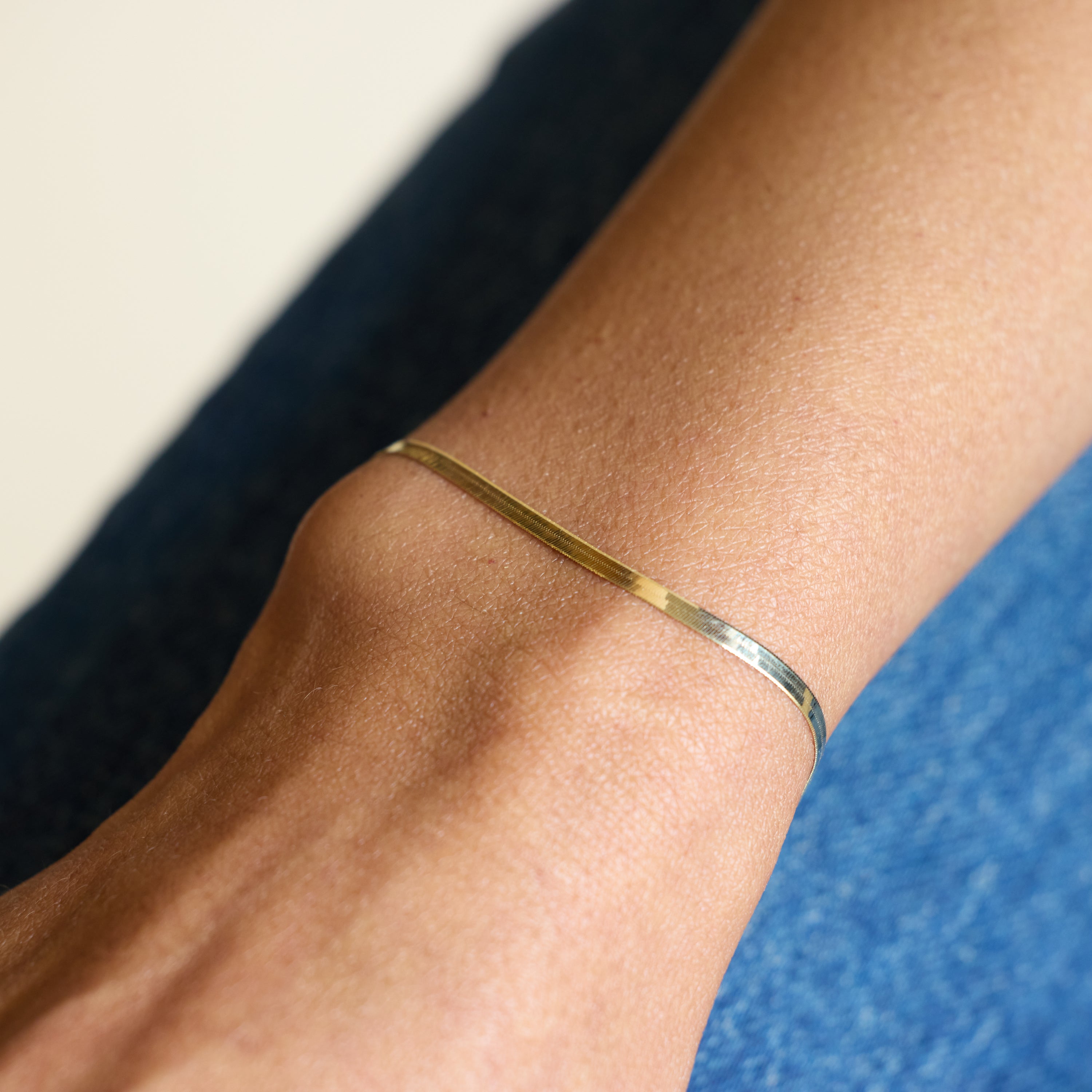 Slim Herringbone Bracelet