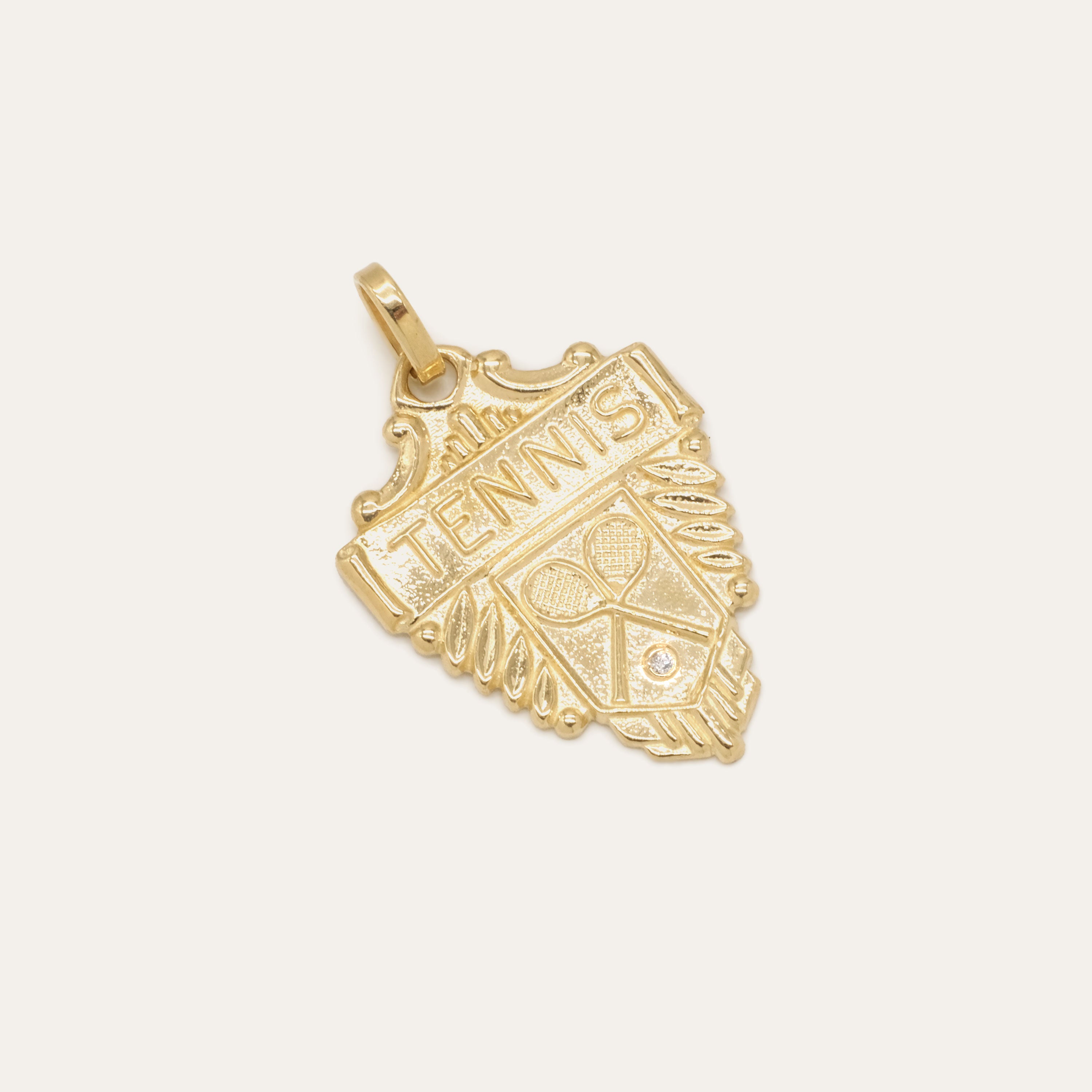 Tennis Court Crest Pendant | Ready To Ship