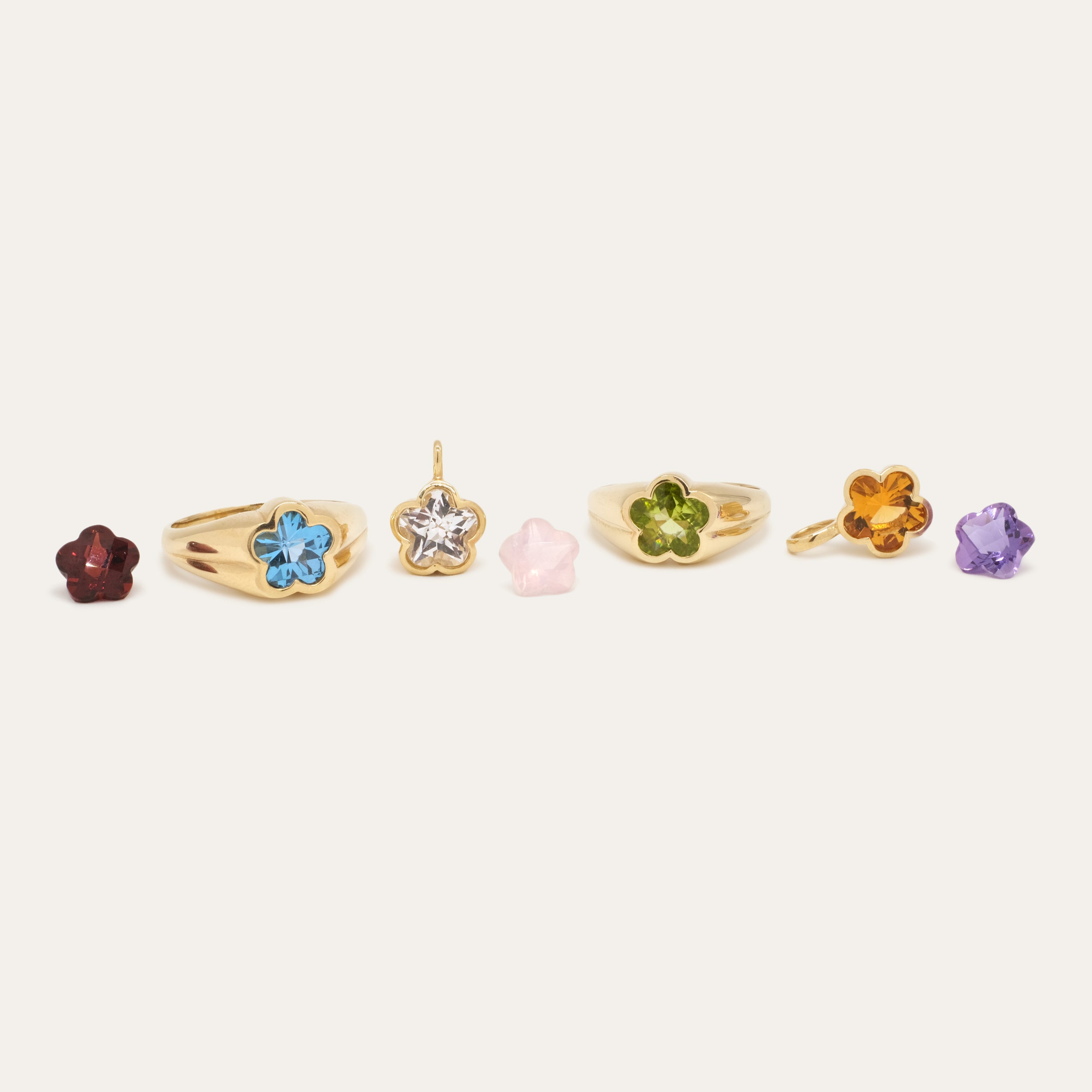 Bezel Flower Jewelry | Special Order