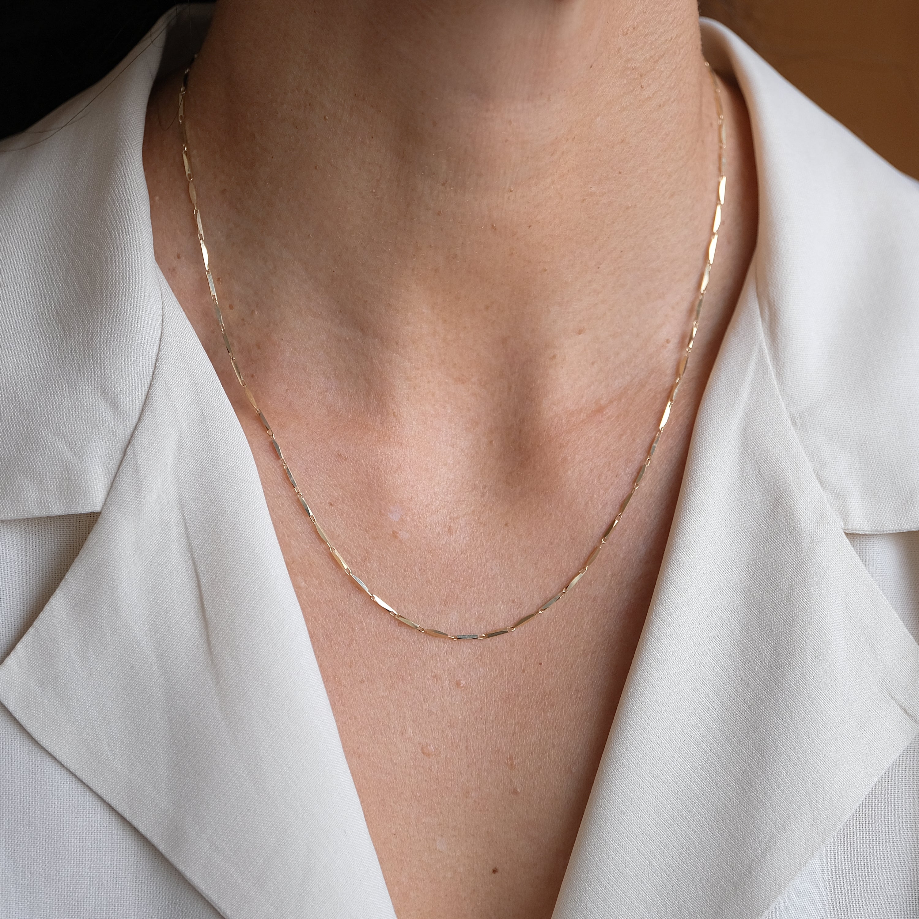 Faceted Bar Link Chain | OOAK