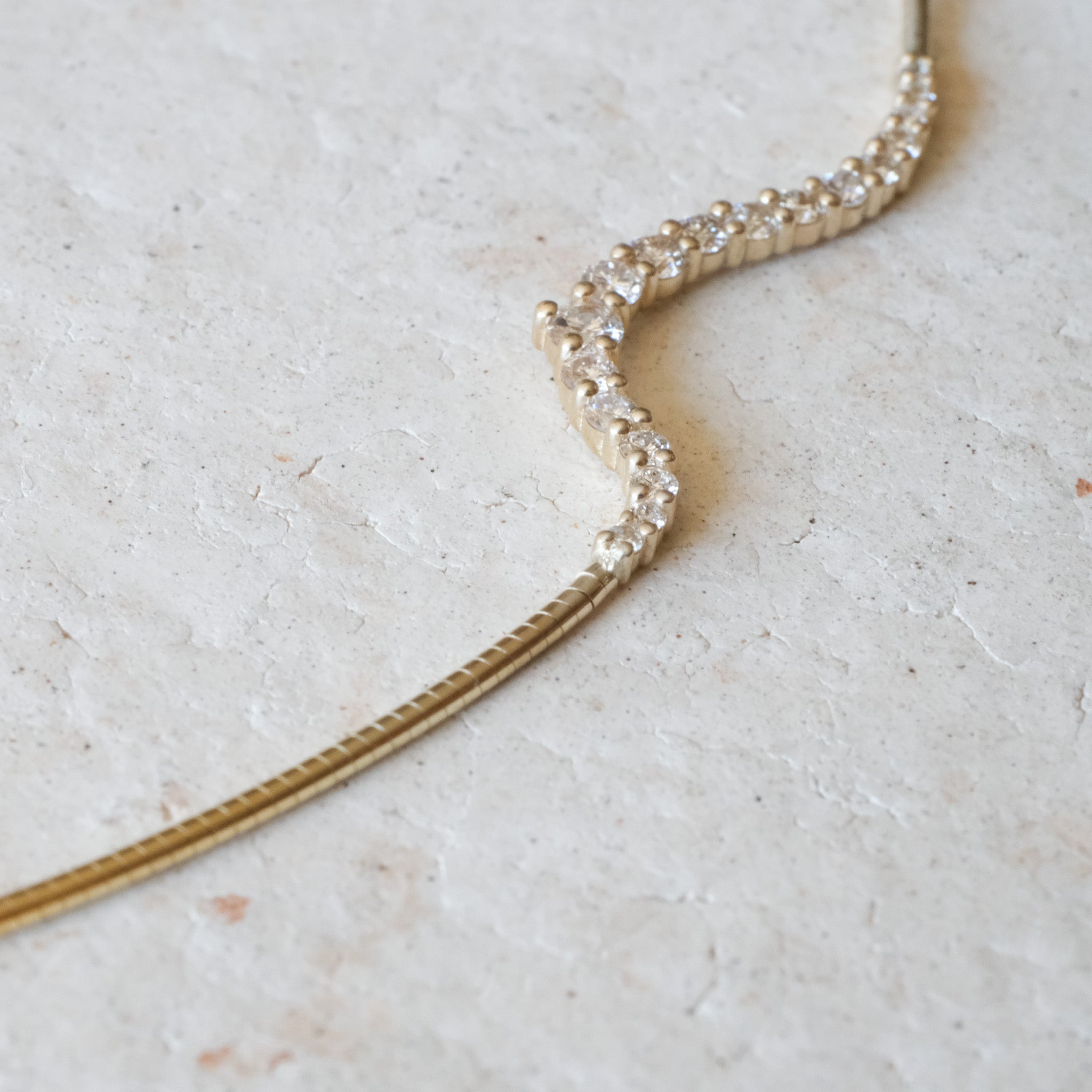 Wire Diamond Necklace | OOAK