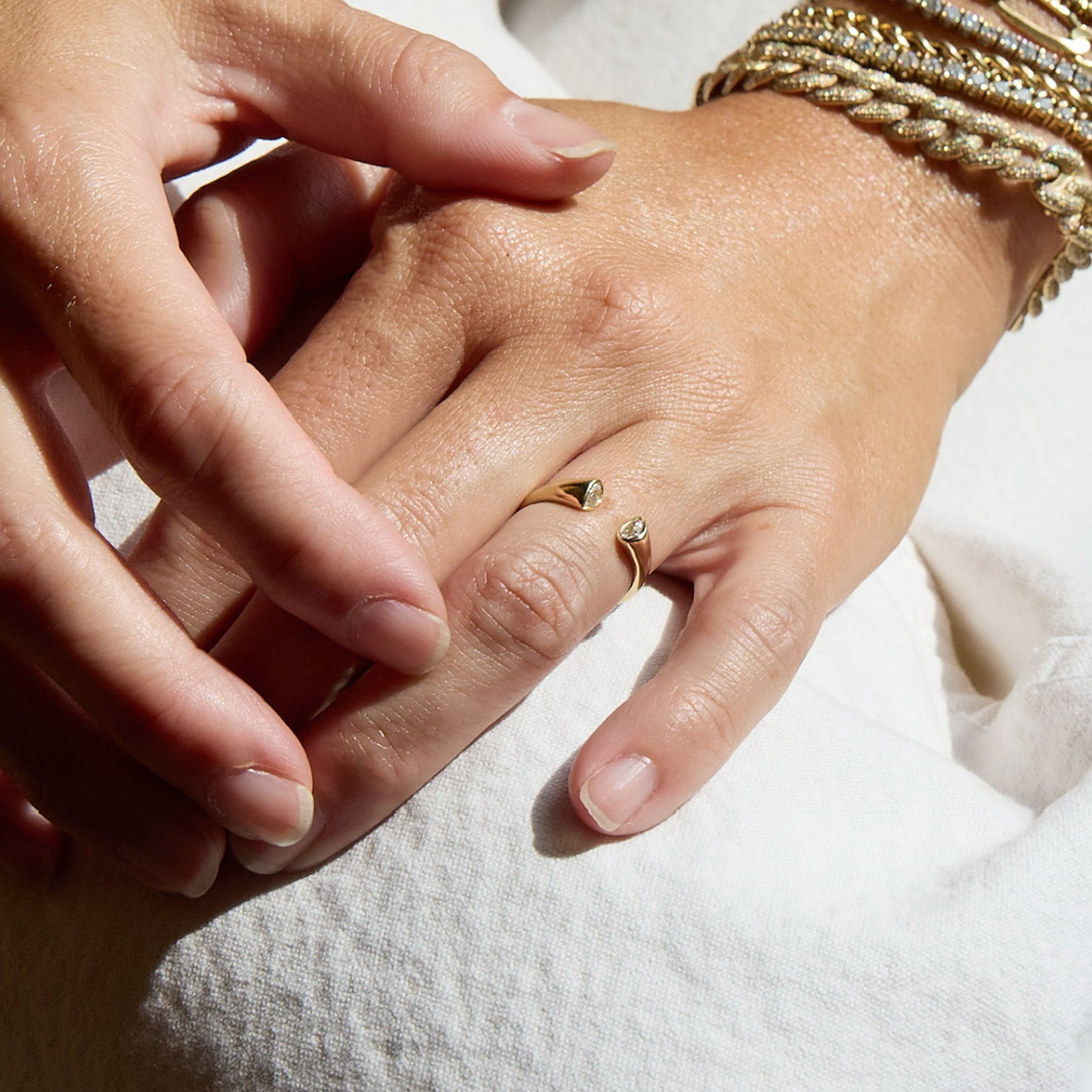 Open Pear Ring
