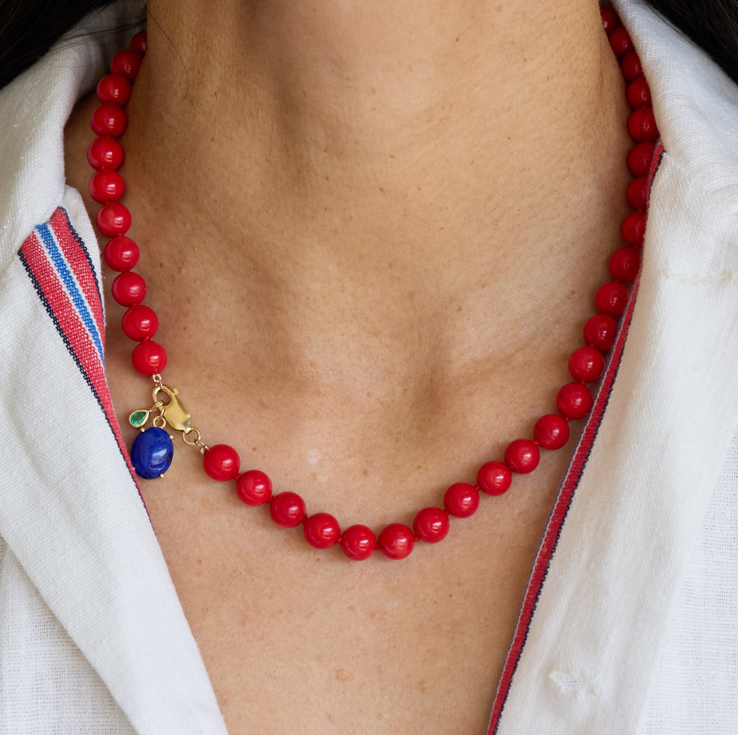 Coral Beaded Necklace | OOAK