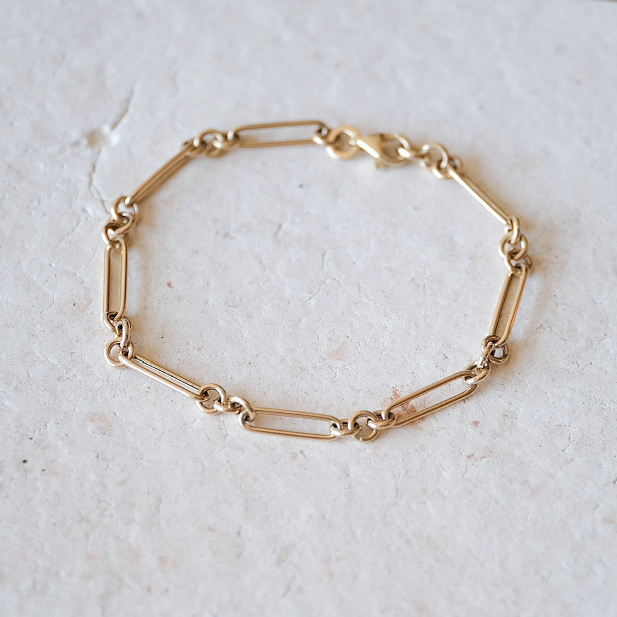 Oval and Round Link Bracelet | OOAK