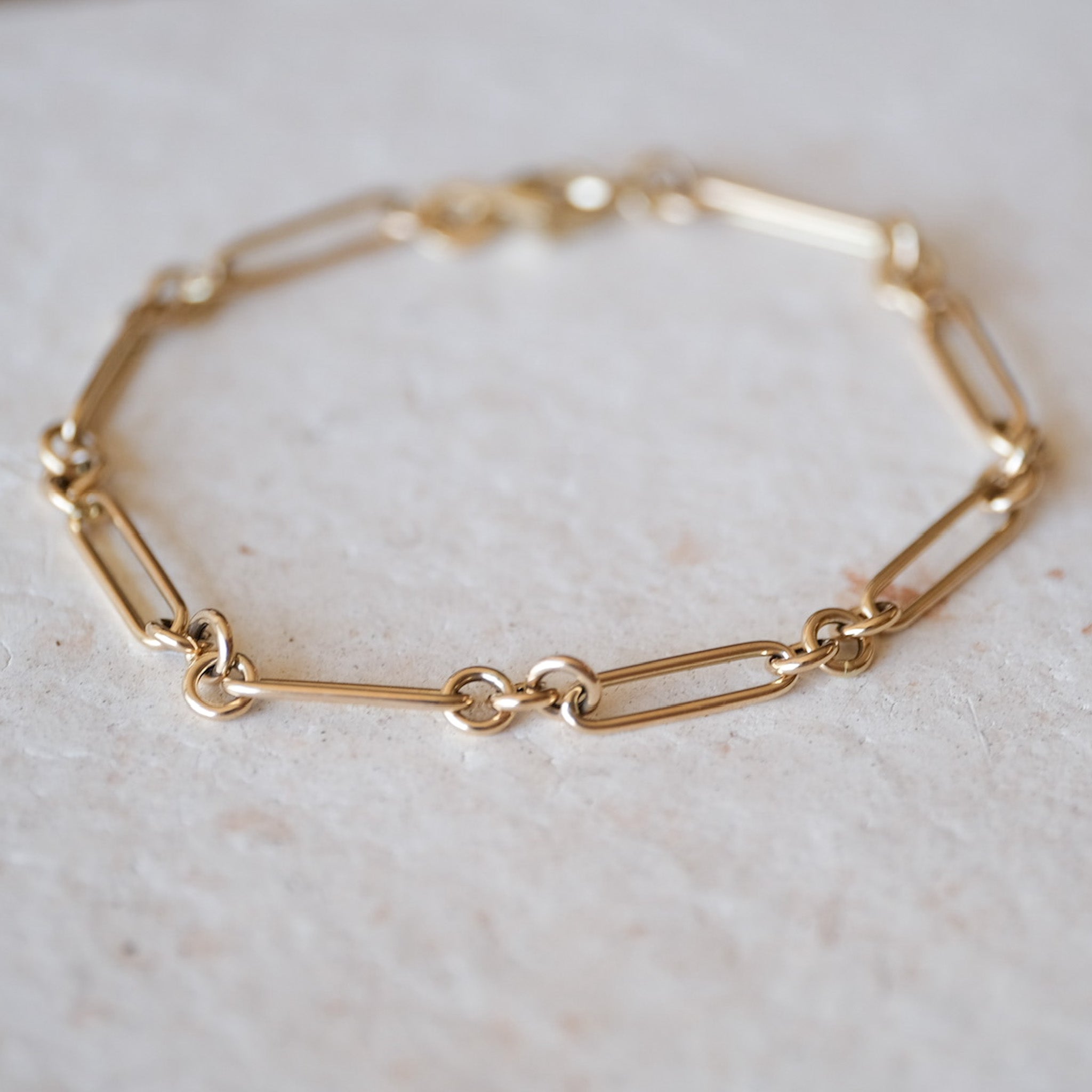 Oval and Round Link Bracelet | OOAK