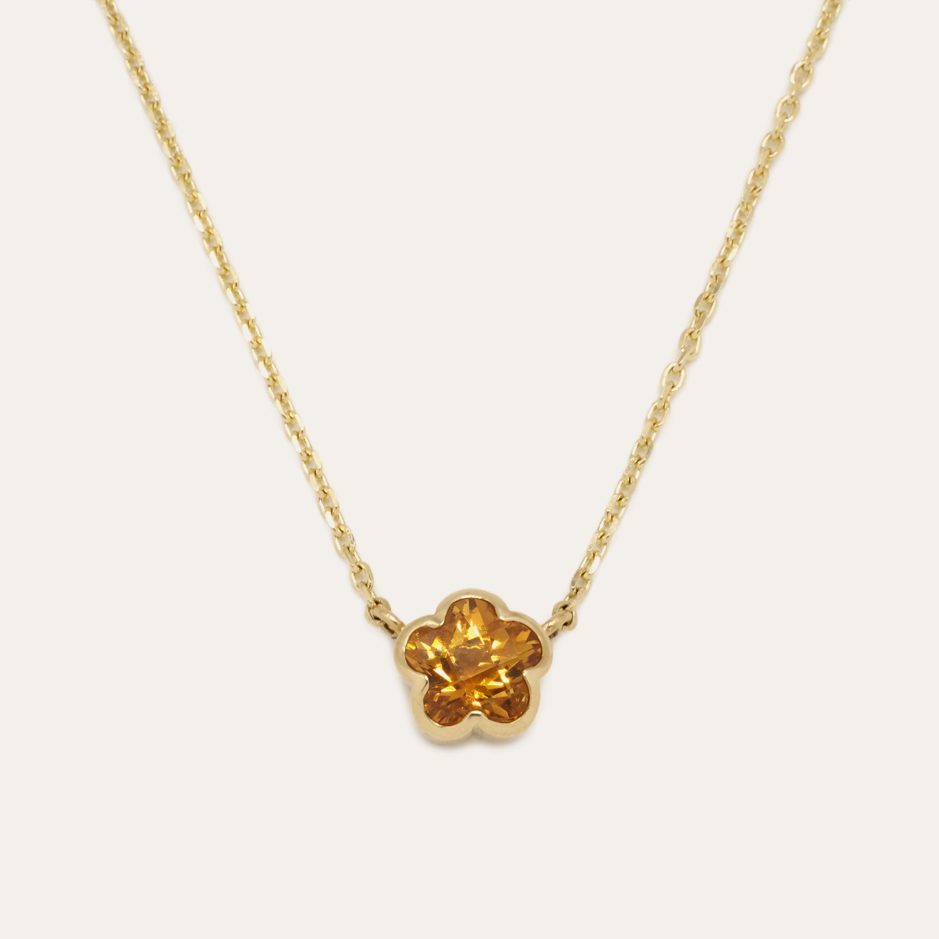 Bezel Flower Necklace | Special Order