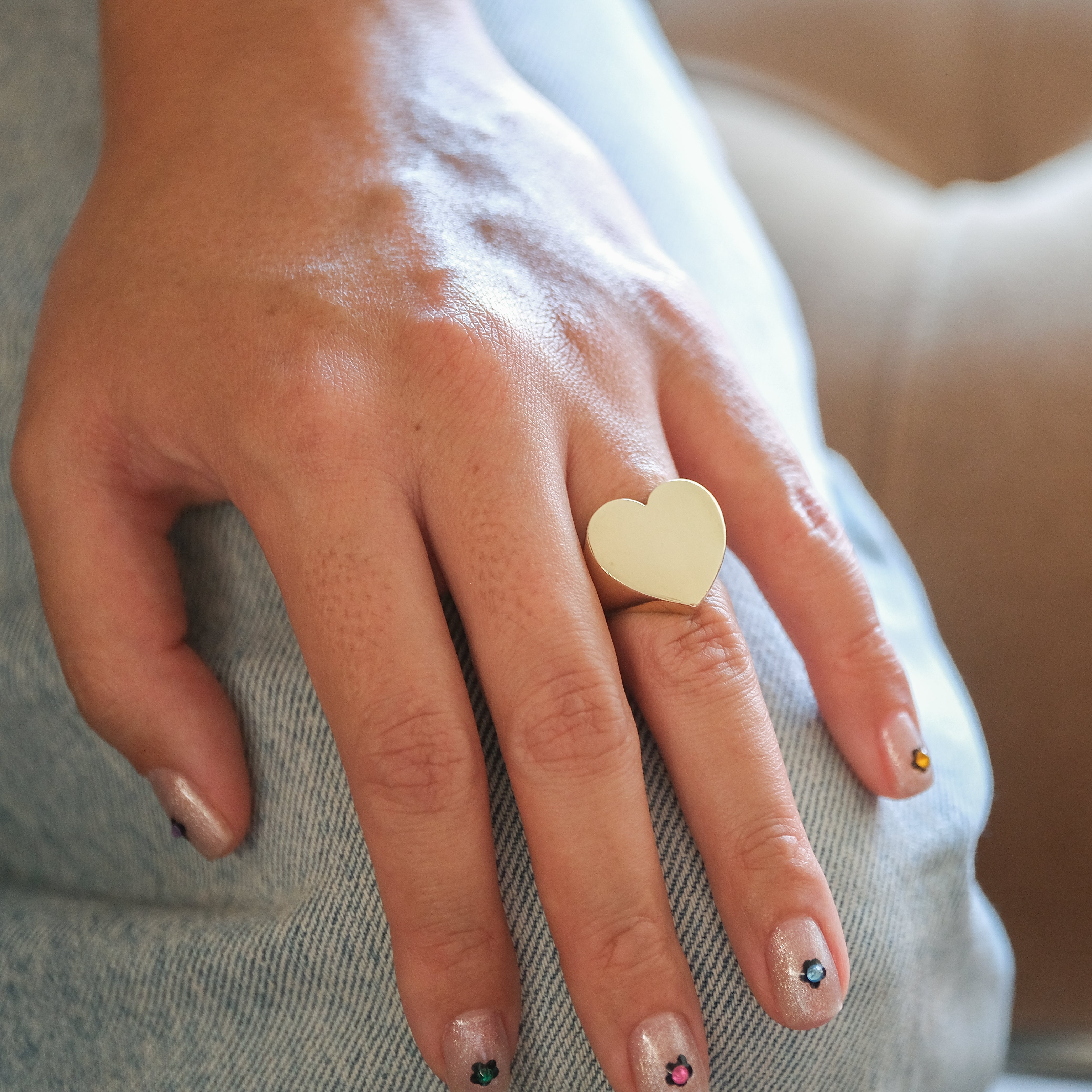 Heart Signet Ring, Large | Ready To Ship