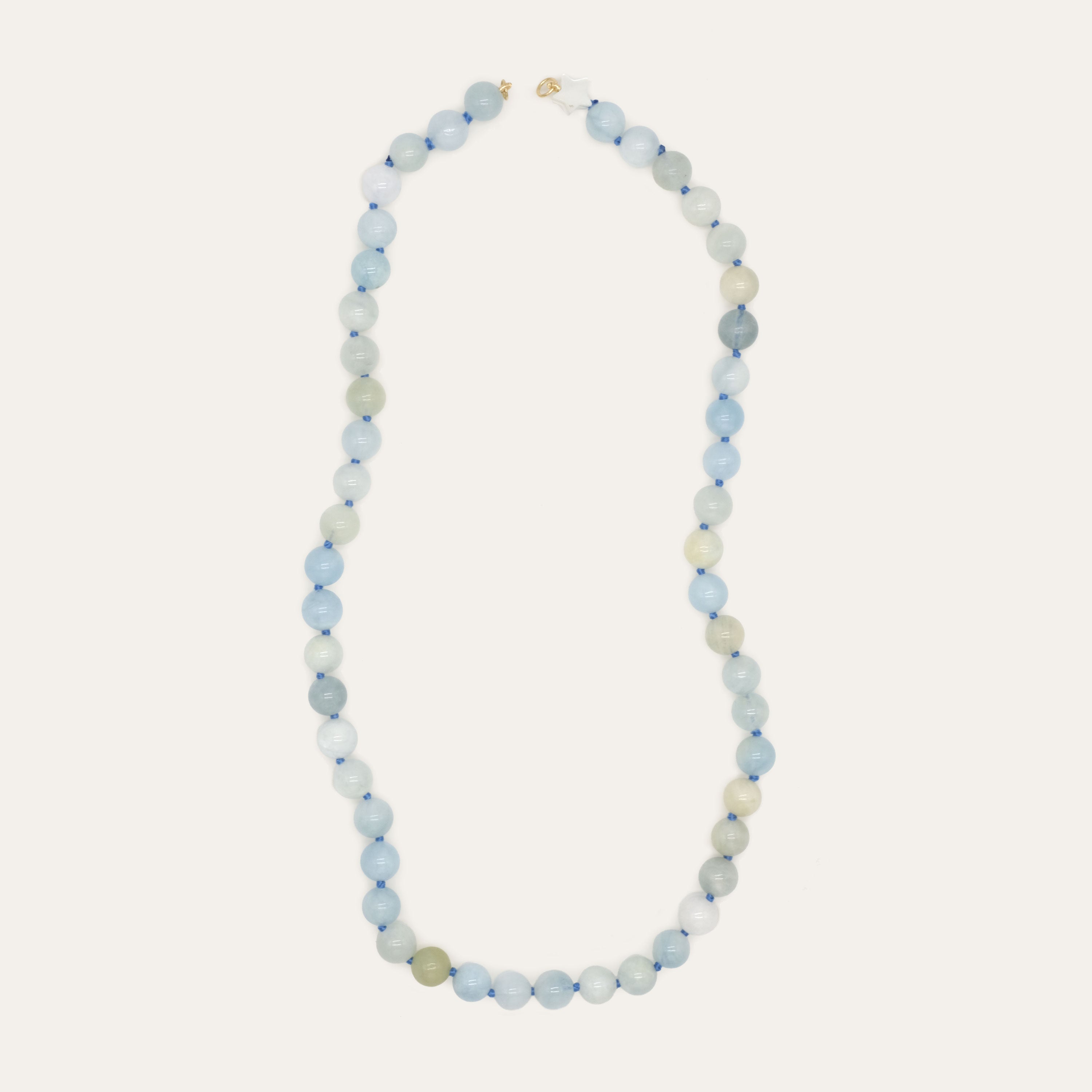 Aquamarine Beaded Necklace | OOAK