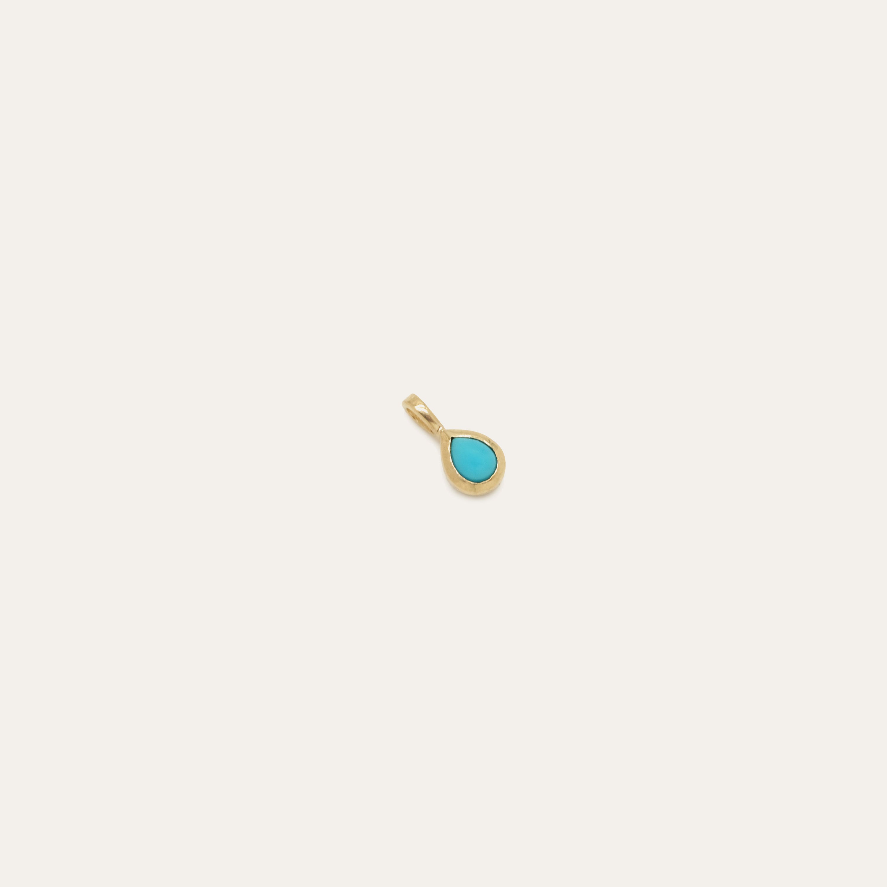 Bezel Pear Charm | OOAK