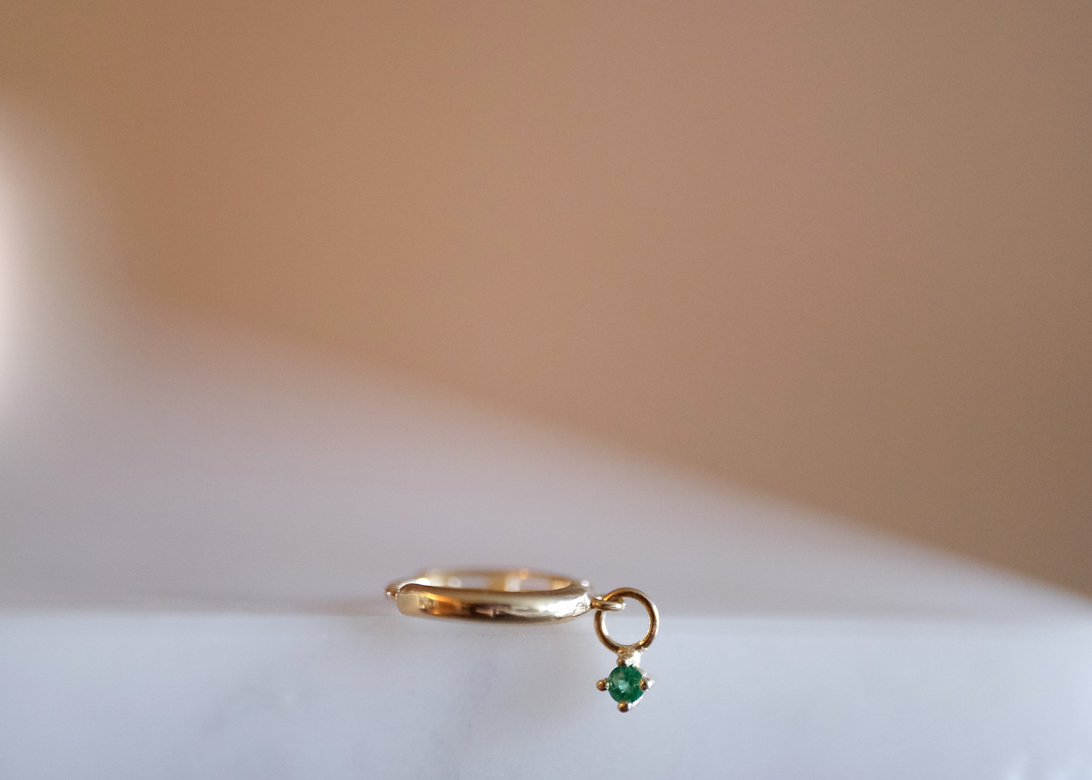 Emerald Drop Earring | OOAK
