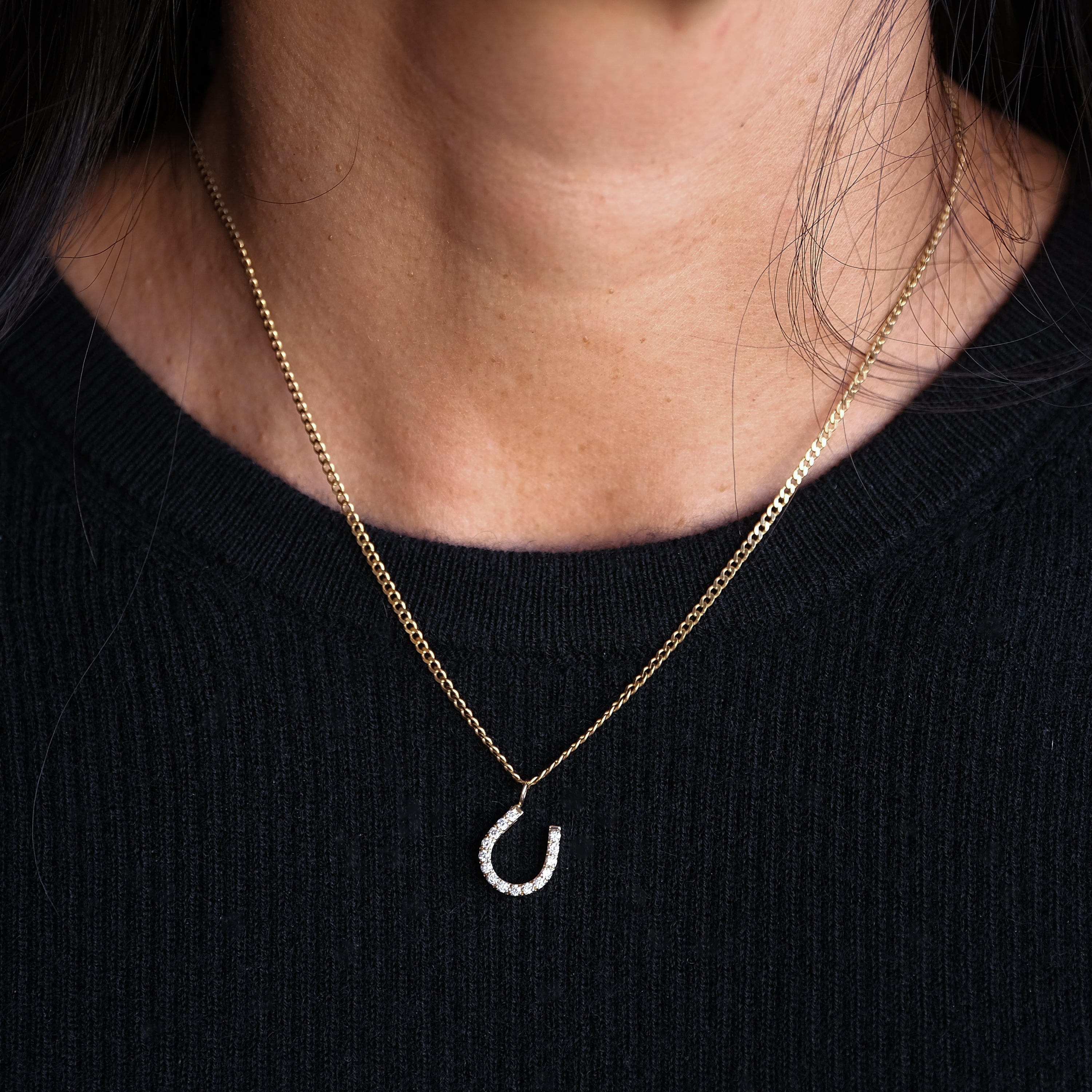 Diamond Horseshoe Charm | OOAK