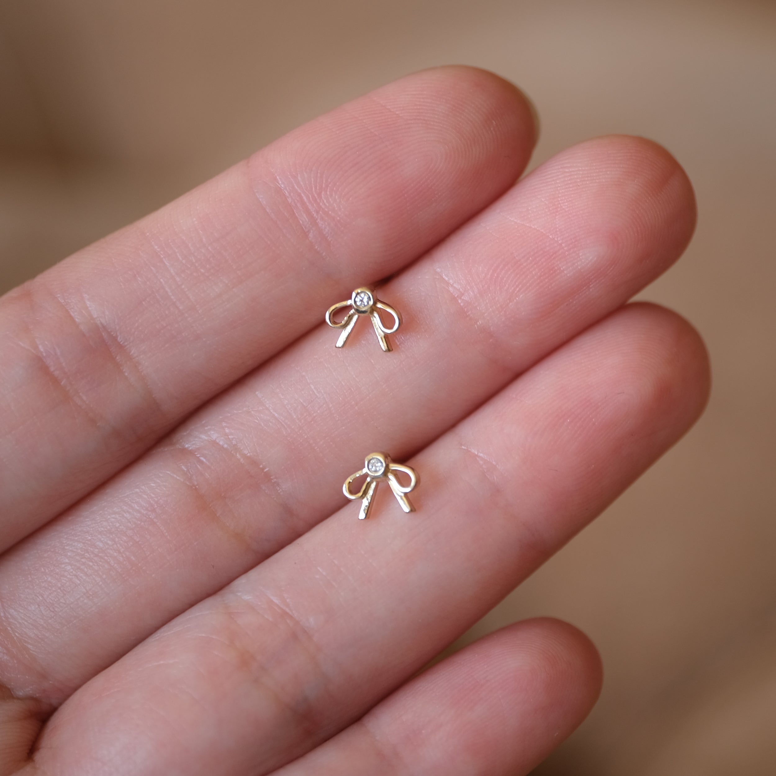 Petit Bow Diamond Earring | OOAK