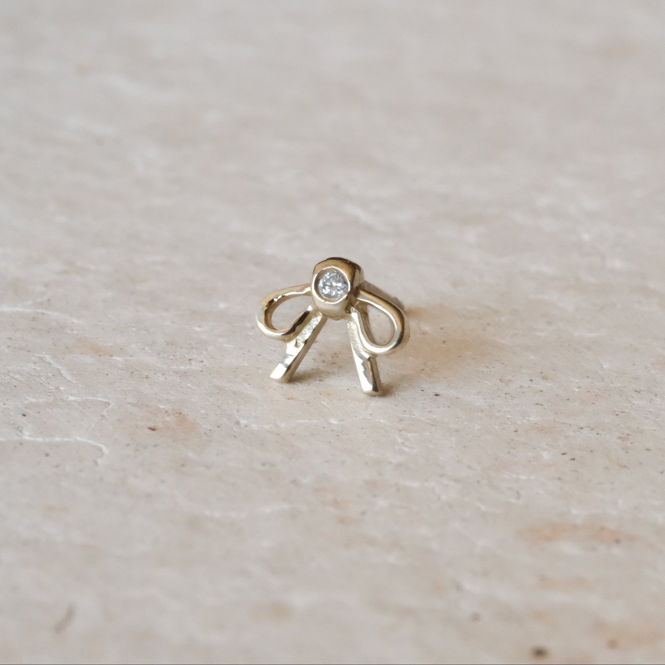 Petit Bow Diamond Earring | OOAK