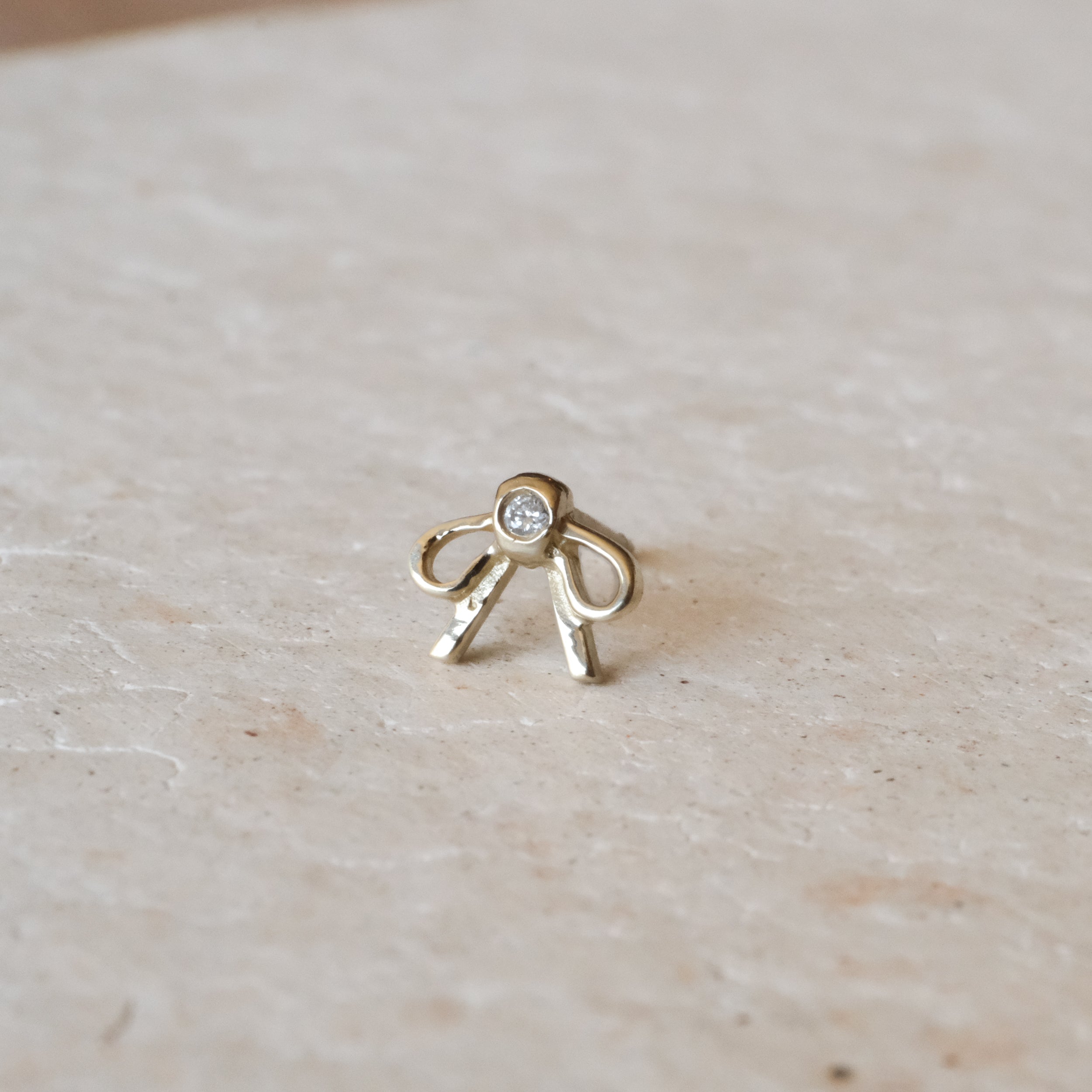 Petit Bow Diamond Earring | OOAK