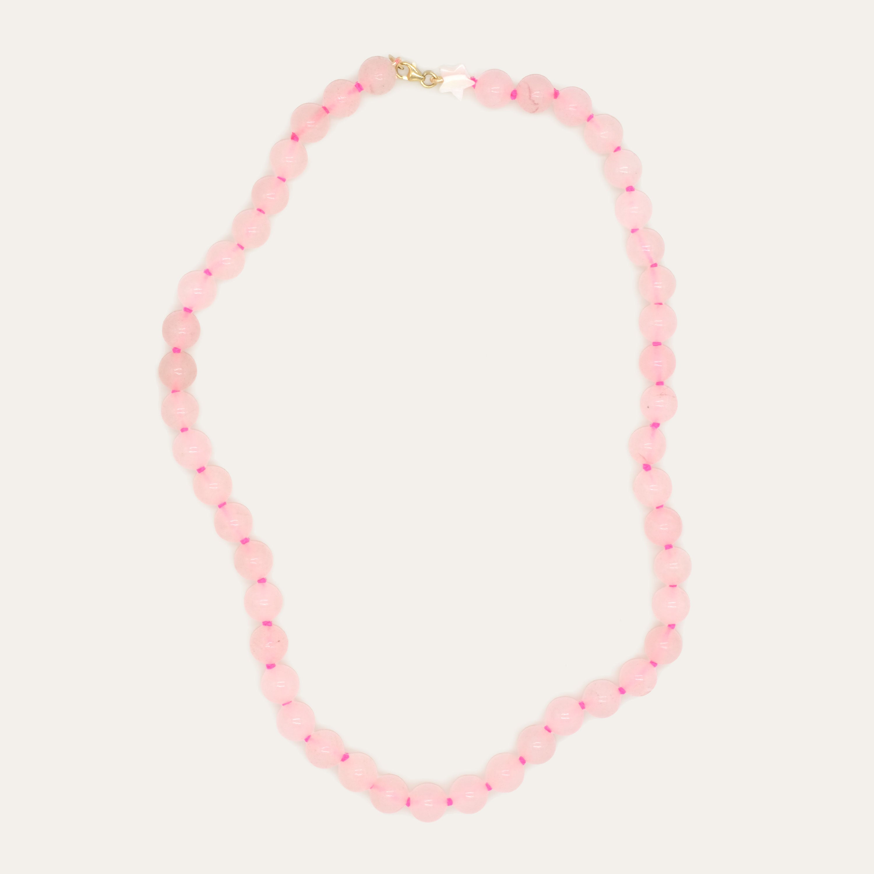 Rose Quartz Beaded Necklace | OOAK