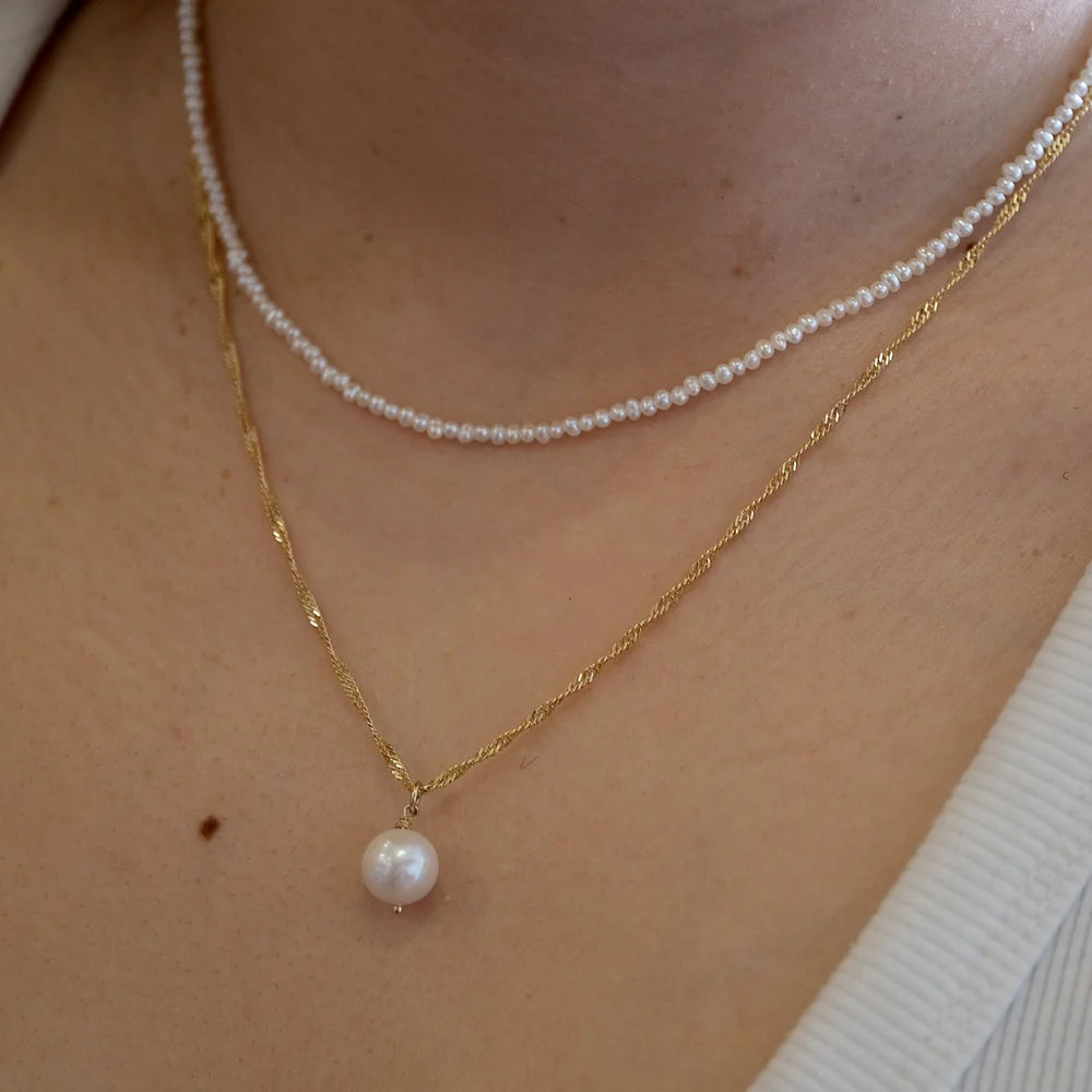 Forever Pearl Necklace Stack