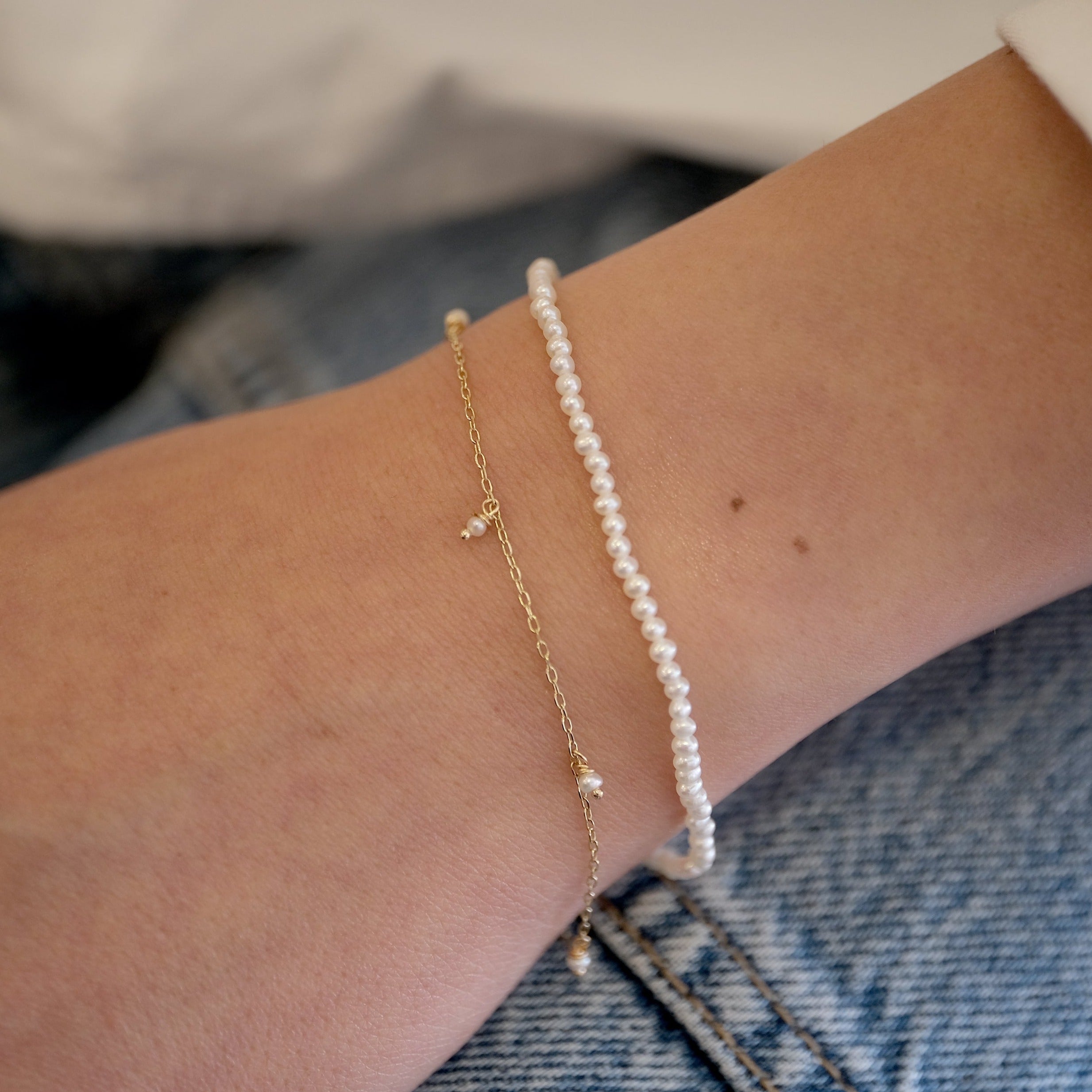 Pearl Shaker Bracelet Stack