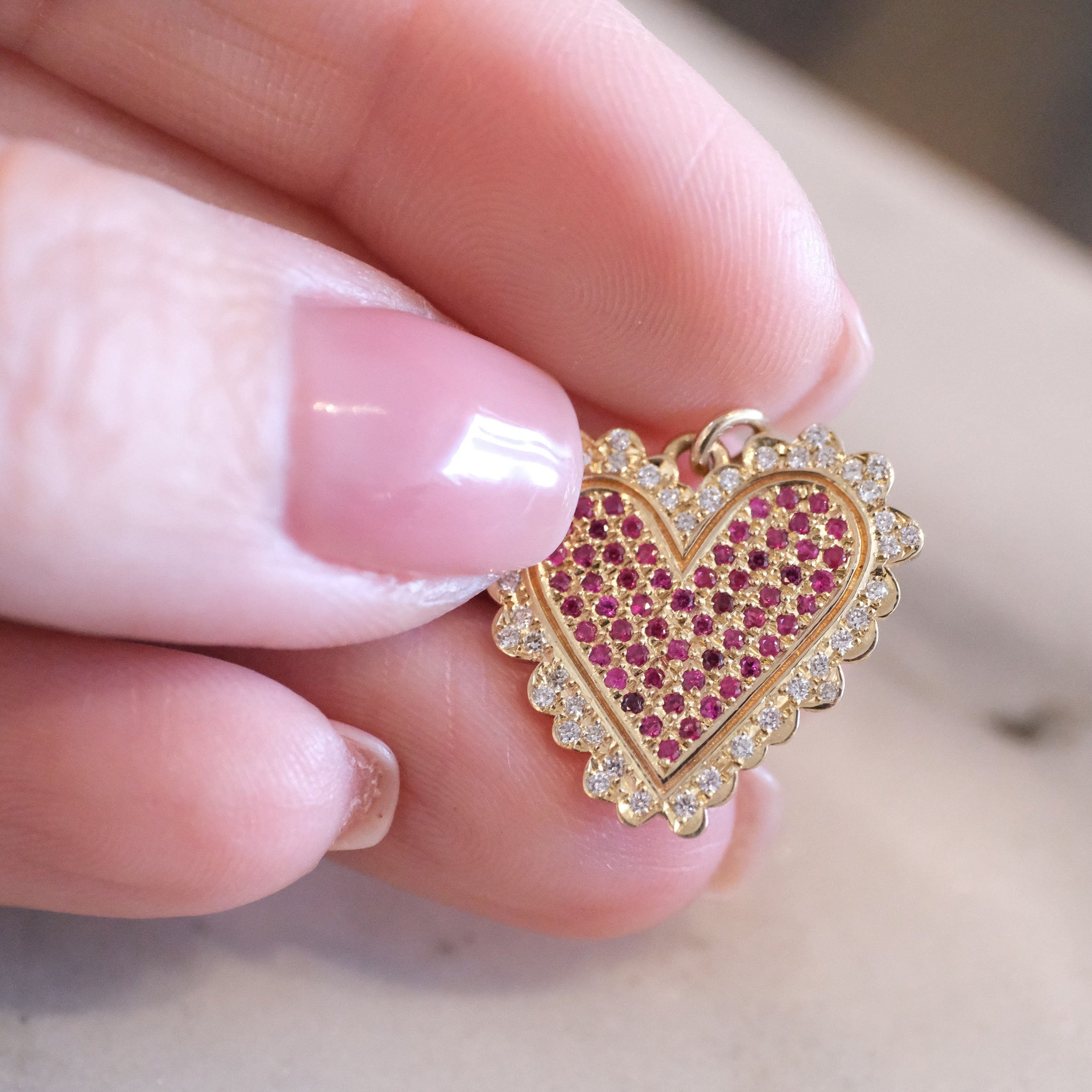 BB Heart Pendant | OOAK